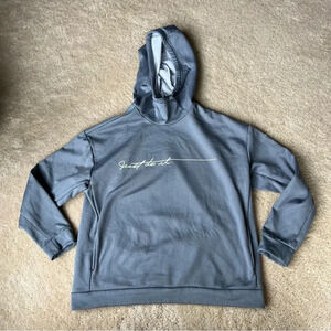 NIKE Women’s “JUST DO IT” Gray Pullover Hoodie - Size M - GUC* - Stretch